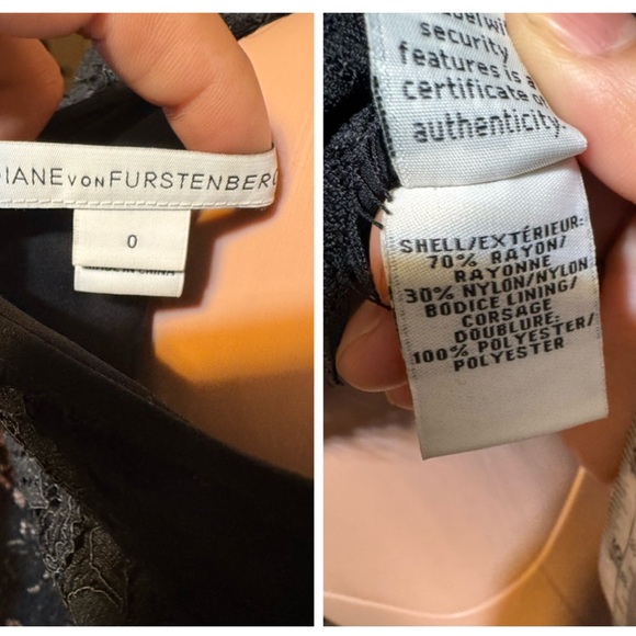 Diane Von Furstenberg Black Lace Blouse - Picture 6 of 6